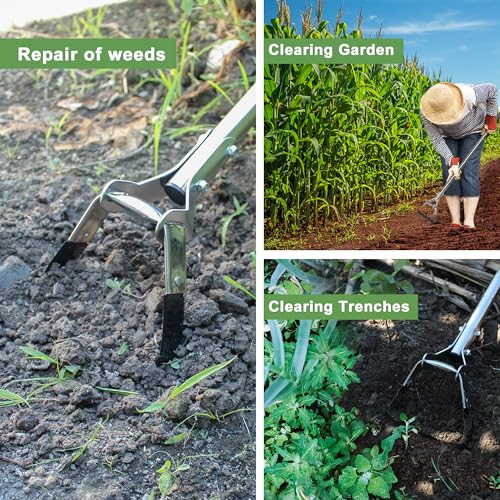 BARAYSTUS Garden Hoe, 55.9 Inch Long Handle Weeding Tool