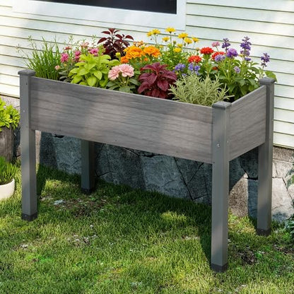 AMERLIFE Raised Garden Bed, 48x30x24 Inch - color: Gray, size: 4x2 FT-Regular