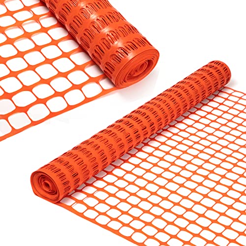 DOEWORKS Plastic Safety Fence, 4 ft x 100 ft Barrier Netting, Orange - color: Orange