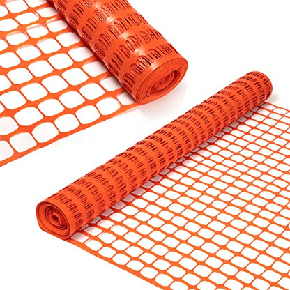 DOEWORKS Plastic Safety Fence, 4 ft x 100 ft Barrier Netting, Orange - color: Orange
