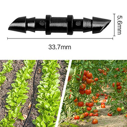 70 Pack Drip Irrigation Universal 1/4" Barbed Coupling Fitting, Barbed Connectors for 1/4" Drip Tubing - size: 70P-Coupling Fittings