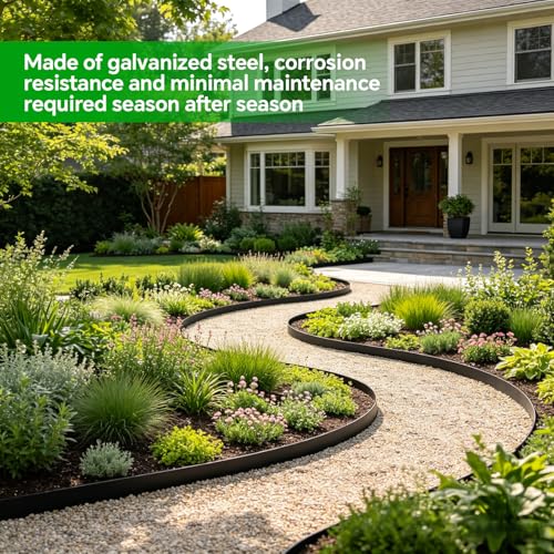 Metal Landscape Edging 10-Pack, 40" L x 4.5" H Black - size: 4.5 Inch 10Pcs
