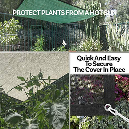 Alion Home HDPE 50% Sun Block Garden Netting Mesh - Beige (6' x 5', Beige) - color: Beige, size: 6' x 5'