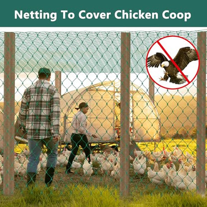 Bird Netting for Chicken Coop, Poultry Netting Over Chicken Run & Chicken Pen, Heavy Duty Nylon Nettings Reusable, UV-Resistant, Garden Netting Aviary Net Fruit Tree Nettings - size: 1.57''-13.12' x 16.4'
