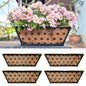 LaLaGreen Wall Planter for Plants (16 in, 4 Pack) Black Metal Window Box - size: 16" (41cm) x 4 pack