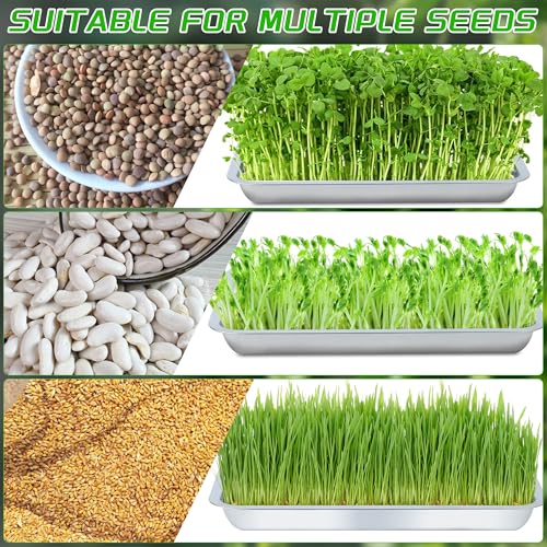 6 Pack Sprouting Tray Kit Seed Starter Tray Plant Germination Trays
