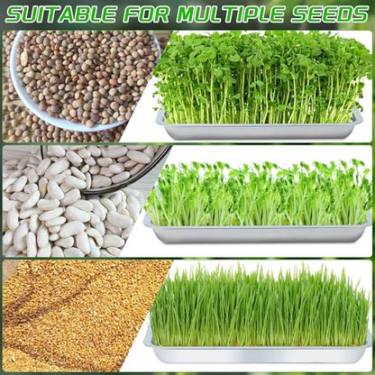 6 Pack Sprouting Tray Kit Seed Starter Tray Plant Germination Trays
