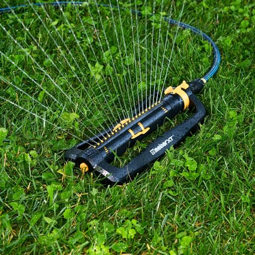 Melnor XT Oscillating Sprinkler, 4500 Sq Ft: Flow, Width & Range Adjust - size: 3-Way Adjustable, style: Standard