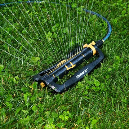 Melnor XT Oscillating Sprinkler, 4500 Sq Ft: Flow, Width & Range Adjust - size: 3-Way Adjustable, style: Standard