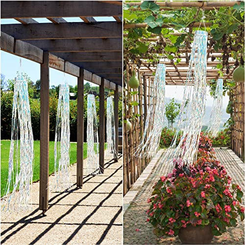 Lewtemi 4 Pcs Bird Scarer Wind Socks for Outside Heavy Duty, Rotating Hook
