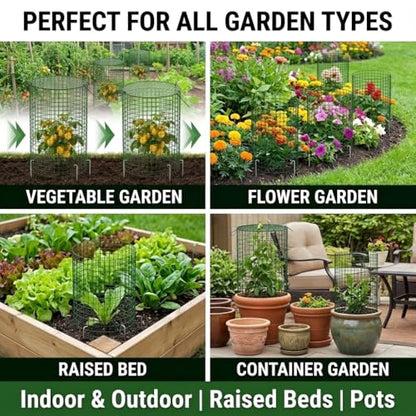 10 Pack Plant Protectors from Animals, 12" x 12" Plant Cages Covers