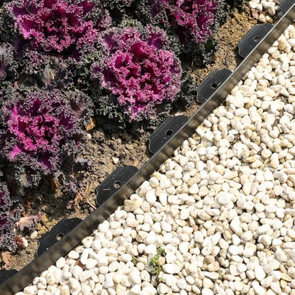 1.5 Inch x 100FT Garden Edging Border,Landscaping with 120pcs Spikes - size: 1.5IN x 100FT