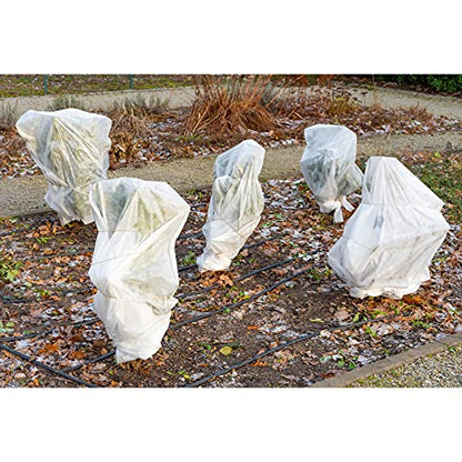 Shappy 6 Pcs Plant Covers Freeze Protection Winter Frost Blanket for Outdoor Plant Bag 23.6 x 31.5 Inch, 31.5 x 39.4 Inch Shrub Jacket with Drawstring Reusable Frost Cloth for Cold Weather Fruit Tree - size: 23.6 x 31.5 Inch, 31.5 x 39.4 Inch