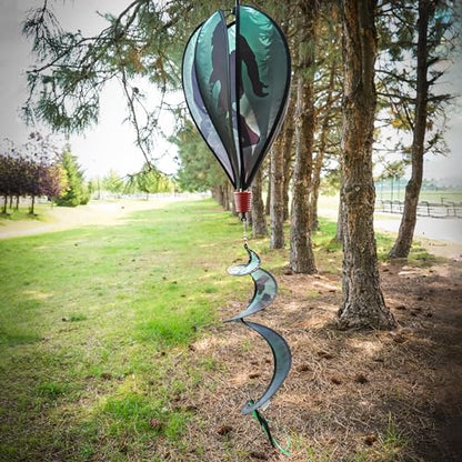 In the Breeze 0975 — Sasquatch 6-Panel Hot Air Balloon — Bigfoot Wind Spinner with Tail for Yards and Gardens… - color: Sasquatch