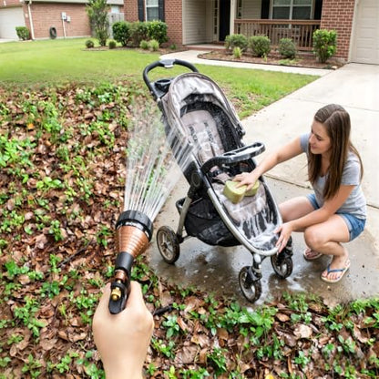 GREEN MOUNT Water Hose Nozzle Spray Nozzle, Metal Garden Hose Nozzle with Adjustable Spray Patterns, Perfect for Watering Plants, Washing Cars - color: Bronze