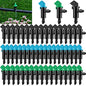 60-Pack Flag Drip Emitters for Drip lrrrigation, 3 Sizes,1/2/4 GPH