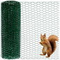 Wire for Floral Arrangements, Green Mesh, 0.6 Inch Hexagonal Galvanized PVC Coated Netting Fence for Crafts, Poultry (16 in x 26 ft) - size: 16 in x 26 ft