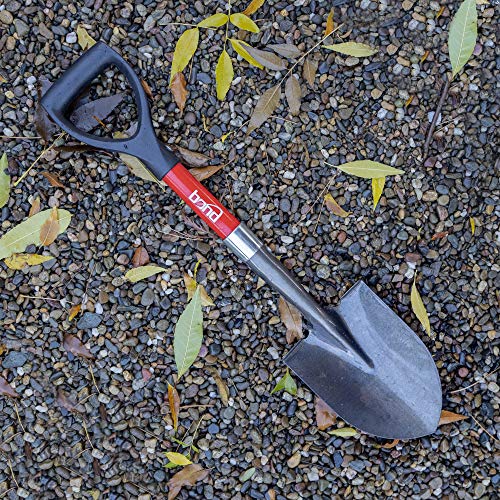 Bond Manufacturing LH015AM Mini D-Handle Shovel (12-Pack), Black - size: 12-PACK, style: ROUND POINT