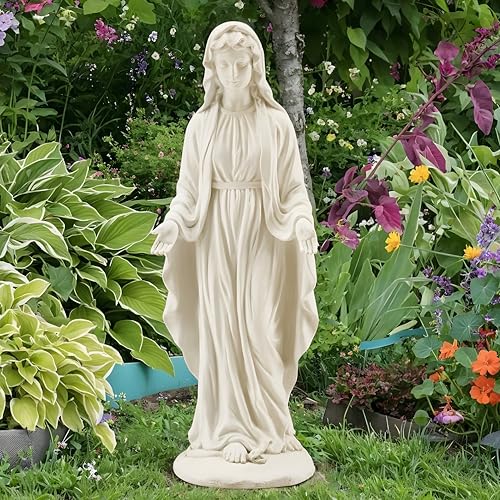 Virgin Mary Statue, 29.4" Outdoor Statue, Fall Decor for Garden Yard - size: 29.4" H Virgin Mary