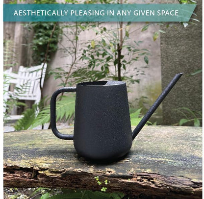 Metal Indoor Plant Watering Can with Long Spout 1000ml - Black - color: Dashing Black