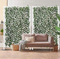 Coarbor 2 Packs Artificial Leaf Ivy Expandable Privacy Fence Screen Grass Wall Stretchable Fencing for Deck Balcony Patio Porch Trellis Decor- Single Side Leaves