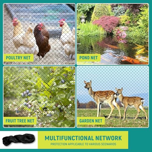 Bird Netting for Chicken Coop - 25x50ft Poultry Netting Garden Net
