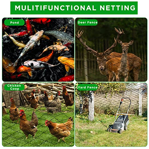 Windyun 1 Pc Bird Netting 50' X 100', 2.4" Mesh Poultry Net for Garden - size: 50' X 100'