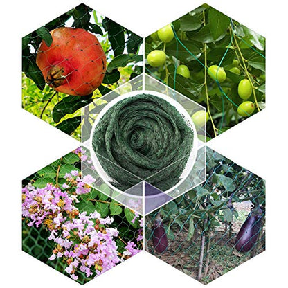 Bird Netting for Garden 13x26ft 0.4inch Mesh Green Garden Netting Protect Fruit Trees, Blueberry Bushes, Strawberry Plants, Vegetables, Flowers from Birds, Deer, Squirrels, Rabbits and Other Animals - size: 13x26ft, 0.4inchx0.4inch mesh