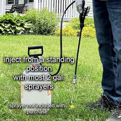 Dandelion Weeder Tool-Manual Weeder, Hand Weeder/Puller Alternative- Dandelion Illimination-Inject Root with Vinegar- Attach to Garden Sprayer-No Digging, Pulling, No Holes to Repair-Patent Pending