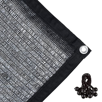 Agfabric 40% Shade Cloth 10x20ft Sunblock Shade Cloth with Grommets for Garden Patio, Black - size: 10 x 20 ft - 40%