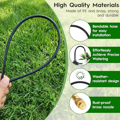 100FT 360° Adjustable Drip Irrigation System - size: 100 FT