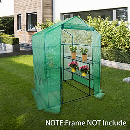 Walk in Greenhouse Replacement Cover for Plant-56"x56"x76" Clear PE