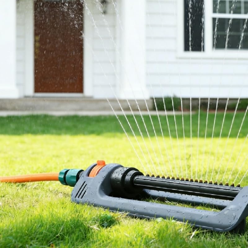 19 Nozzle Oscillating Sprinkler for Large Lawns Wide Coverage Adjustable Yard and Lawn Sprinkler