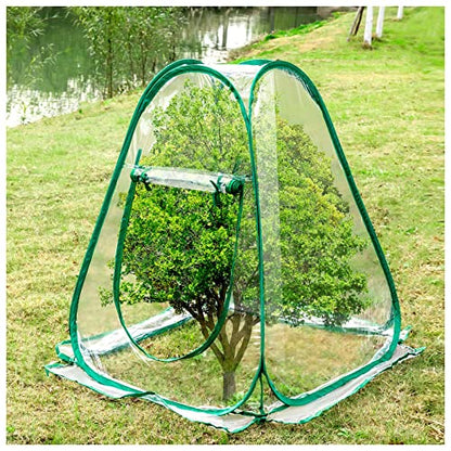 Pop Up Greenhouse Cover, PVC Mini Portable Greenhouse, 4 Nails, 27"x27"x30"