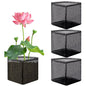 4 Pcs Aquatic Pond Planting Bags, Reusable Mesh Water Garden Pond Plant Pot - color: Black, size: Square