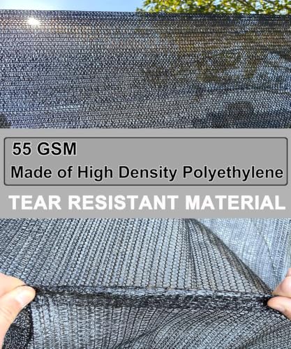 E.share 40%-50% Black Shade Cloth for Garden, 10x20FT Sun Block Mesh Tarp - size: 40%-10 FT x 20 FT