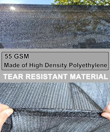 E.share 40%-50% Black Shade Cloth for Garden, 10x20FT Sun Block Mesh Tarp - size: 40%-10 FT x 20 FT