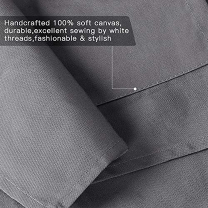 Crossback Apron with Pockets x2,Split Apron with Adjustable Straps,M-XXL - color: Grey