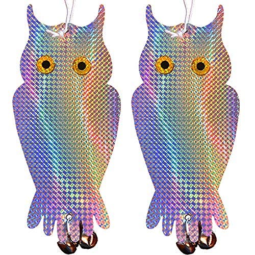 Holographic Owl Style Reflector, Decorative Windchime for Home and Garden, 2 pcs - color: Standing
