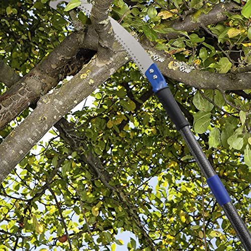 Pole Saws for Tree Trimming, 10 FT Long Extension Pruning Saw, Lightweight Stainless Steel Extension High Pole Pruning Pole Saw with Blade for Trimmer Yard Garden and Patios Trees Branches - size: 10 FT