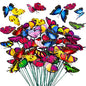 VGOODALL 50 PCS Butterfly Garden Decorations, 11.8 Inch Butterfly Stakes - style: Colorful