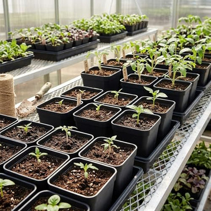 50 Packs Square Nursery Pots for Plants 2.2 Inch Seedling Pots - size: 2.2 Inch