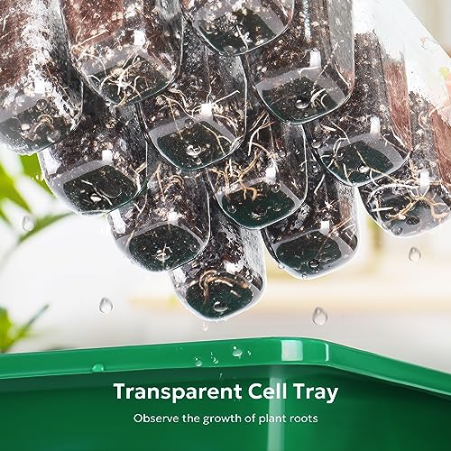 MIXC 10 Pack Seed Starter Tray, 120Cell Stater Kit with Humidity Dome Green - color: Green, size: 12 Cell