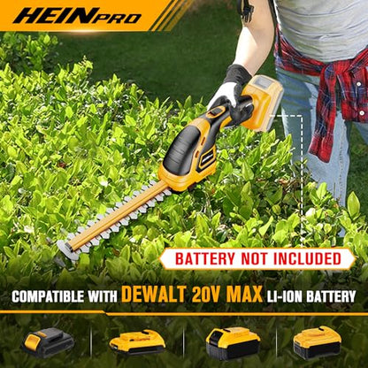 HEINPRO Cordless Hedge Trimmer Compatible with DEWALT 20V MAX Battery