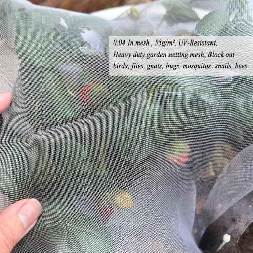 6.5X50 FT Garden Netting Pest Barrier, Ultra Fine Mesh - size: 6.5x50 FT