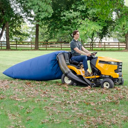 TerraKing Original Lawn Tractor Leaf Bag 54 cu ft Leaf Collection System, Compatible with Most Two-Bag Material Collection System; Blue