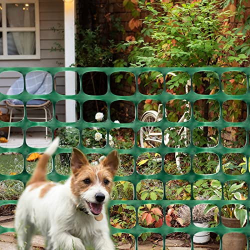 DOEWORKS Plastic Safety Fence, 4 ft x 100 ft Barrier Netting, Green - color: Green
