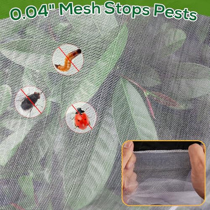 2 Pack 7 x 6 ft Fruit Tree Netting Covers with Drawstring - size: 6 x 7FT/2Pack