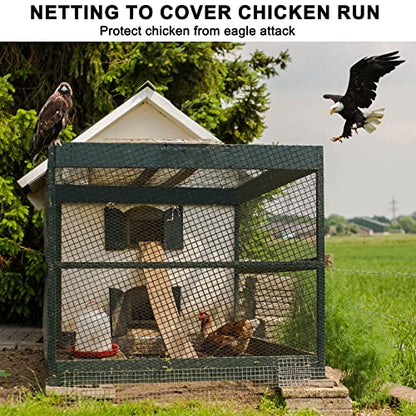 BSTPCOO Nylon Bird Netting 50'x50 Hawk Net to Protect Chickens, 3/4" Mesh - size: 50'×50'-3/4''