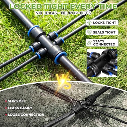 HIRALIY 200FT Drip Irrigation Kit for Garden Watering